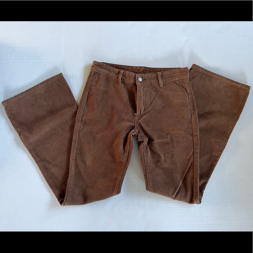 Brandy Melville brown wide leg corduroy pants
